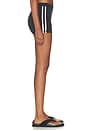 view 3 of 6 БАЙКЕРСКИЕ ШОРТЫ STRIPED MINI SHORTS in Black & White
