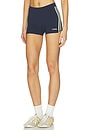 view 1 of 6 Striped Mini Shorts in Navy & Lemon
