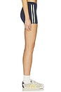 view 3 of 6 Striped Mini Shorts in Navy & Lemon