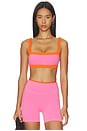 view 1 of 4 Straight Neck Sports Bra in Peony