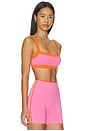 view 2 of 4 Straight Neck Sports Bra in Peony