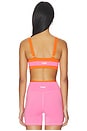 view 3 of 4 Straight Neck Sports Bra in Peony