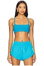 view 1 of 4 Criss Cross Sports Bra in Aqua