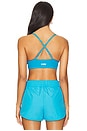 view 3 of 4 Criss Cross Sports Bra in Aqua