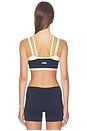 view 3 of 4 Contrast Layered Sports Bra in Navy & Lemon
