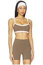 view 2 of 4 Contrast Layered Sports Bra in Walnut & Pink