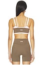 view 3 of 4 Contrast Layered Sports Bra in Walnut & Pink