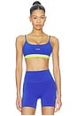 view 1 of 4 Criss Cross Layered Sports Bra in Cobalt & Lime