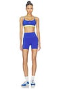 view 5 of 4 Criss Cross Layered Sports Bra in Cobalt & Lime