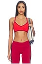 view 1 of 5 Reversible V Neck Sports Bra in Terracotta, Ruby, & Navy