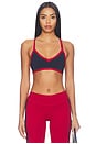 view 2 of 5 Reversible V Neck Sports Bra in Terracotta, Ruby, & Navy