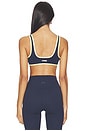 view 3 of 4 Curved Hem Sports Bra in Navy