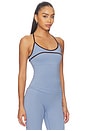 view 2 of 4 Scoop Contrast Cami Top in Glacier & Espresso