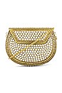 view 1 of 5 Pearl Metal Bag in Gold & Ivory