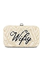 view 2 of 5 Wifey Medium Clutch in Black & White