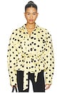 view 1 of 5 VESTE CHEMISE WANDA in Polka Dot Lemon
