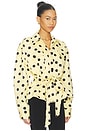 view 3 of 5 VESTE CHEMISE WANDA in Polka Dot Lemon