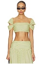 view 1 of 5 Sia Top in Polka Dot Lemon