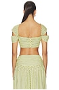 view 3 of 5 Sia Top in Polka Dot Lemon