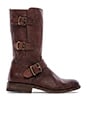 view 1 of 5 Jayden Moto Cuff Boot in Dark Brown