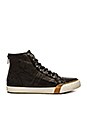 view 1 of 6 Greene High Back Zip Rabbit Shearling Sneaker in Black