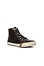 view 2 of 6 Greene High Back Zip Rabbit Shearling Sneaker in Black