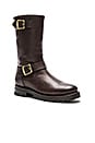 view 2 of 5 Natalie Mid Engineer Shearling Lined Boot in Dark Brown