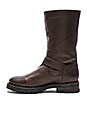view 5 of 5 Natalie Mid Engineer Shearling Lined Boot in Dark Brown