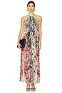 view 1 of 3 VESTIDO LONGO COM GOLA FALSA in Romantica