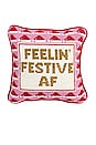 view 1 of 2 FESTIVE AF NEEDLEPOINT PILLOW ニードルポイントピロー in 