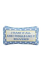 view 1 of 2 I Want It All Needlepoint Pillow in 