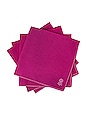 view 1 of 3 Icon Linen Napkin in Magenta & Pink