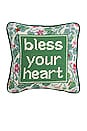 view 1 of 2 Bless Your Heart Needlepoint Pillow in 