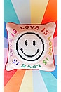 view 4 of 4 TRAVESSEIRO BORDADO LOVE IS LOVE NEEDLEPOINT PILLOW in 