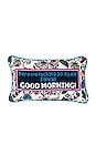 view 1 of 3 Good Morning Needlepoint Pillow in 