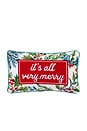 view 1 of 5 Very Merry Needlepoint Pillow in 