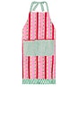 view 1 of 2 Snowwood Stripe Apron in Red & Light Pink & Green