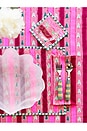 view 5 of 5 Snowwood Stripe Tablecloth in Red & Light Pink & Green