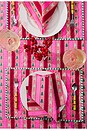 view 3 of 6 Snowwood Stripe Placemats Set Of 4 in Red & Light Pink & Green