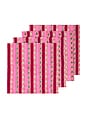 view 1 of 5 SERVILLETAS DE RAYAS DE MADERA DE NIEVE SNOWWOOD STRIPE NAPKINS in Red & Light Pink & Green