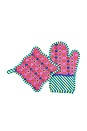 view 1 of 5 Pink Pot Holder & Oven Mitt in 