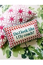 view 3 of 5 Fly Coach Needlepoint Pillow in Pink & Green