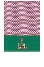 view 2 of 4 Very Merry Dish Towel in Green & Pink