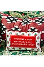 view 3 of 4 CHECK IT TWICE NEEDLEPOINT PILLOW 필로우 in Red & White