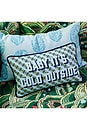 view 3 of 5 Baby It's Cold Outside Needlepoint Pillow in Blue
