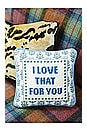 view 3 of 4 Love That For You Needlepoint Pillow in 