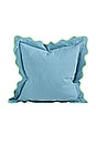 view 2 of 4 Darcy Linen Pillow Cover in Aqua & Mint