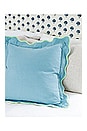 view 4 of 4 Darcy Linen Pillow Cover in Aqua & Mint