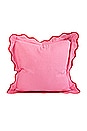 view 2 of 4 Darcy Linen Pillow Cover in Light Pink & Cherry