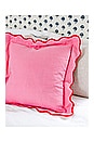 view 4 of 4 Darcy Linen Pillow Cover in Light Pink & Cherry
